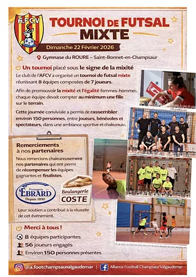 Tournoi de Futsal Mixte — 150 personnes réunies !