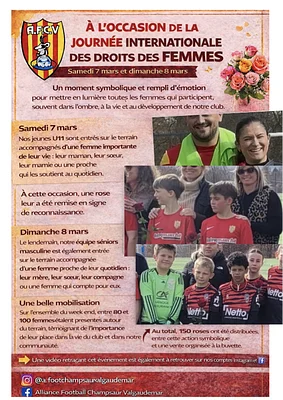 Journée des Droits des Femmes — 150 roses distribuées